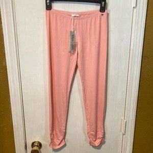 Miss Grant junior girls size 13a dusty pink flower embellished stretchy leggings